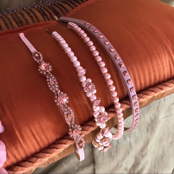 Bundle of 4 Pearl and Jewel Embellished Headbands - Picture 3 of 10